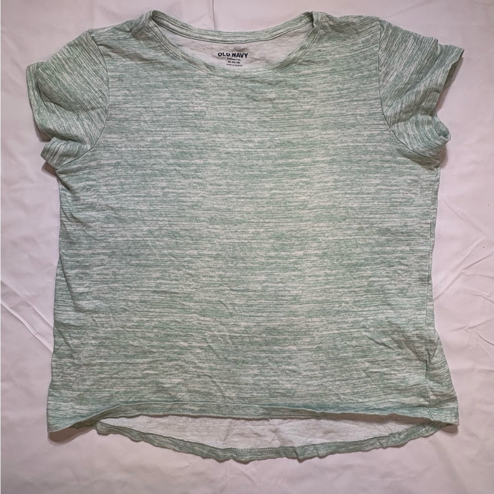 Old Navy Heathered Green Short Sleeve Tee